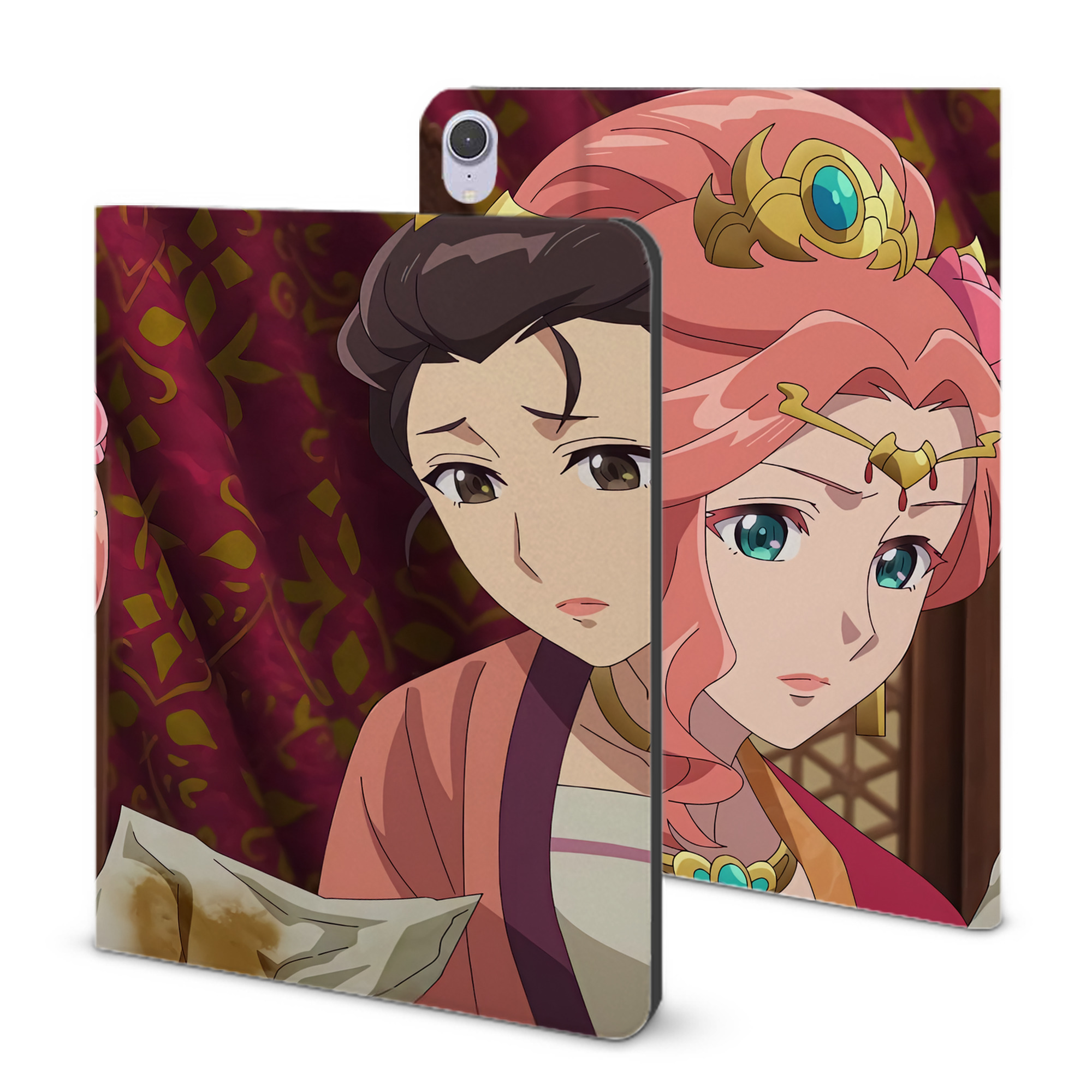 （画像用） 薬屋のひとりごと The Apothecary Diaries IPad ケース ブック型 PUレザー TPU 耐衝撃 軽量 薄型 ペン収納なし 全面保護 IPad 各モデル対応